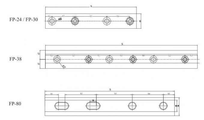 Componenti standard d'acciaio della gru mobile della stecca a ganascia della ferrovia per funzionamento della rotaia di scorrimento 2